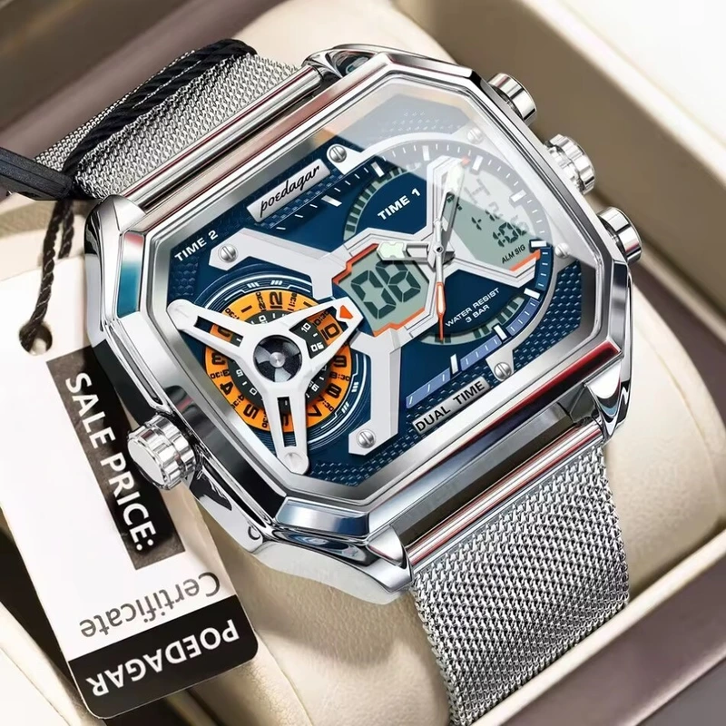 Чоловічий спортивний тактичний годинник Poedagar Reactor