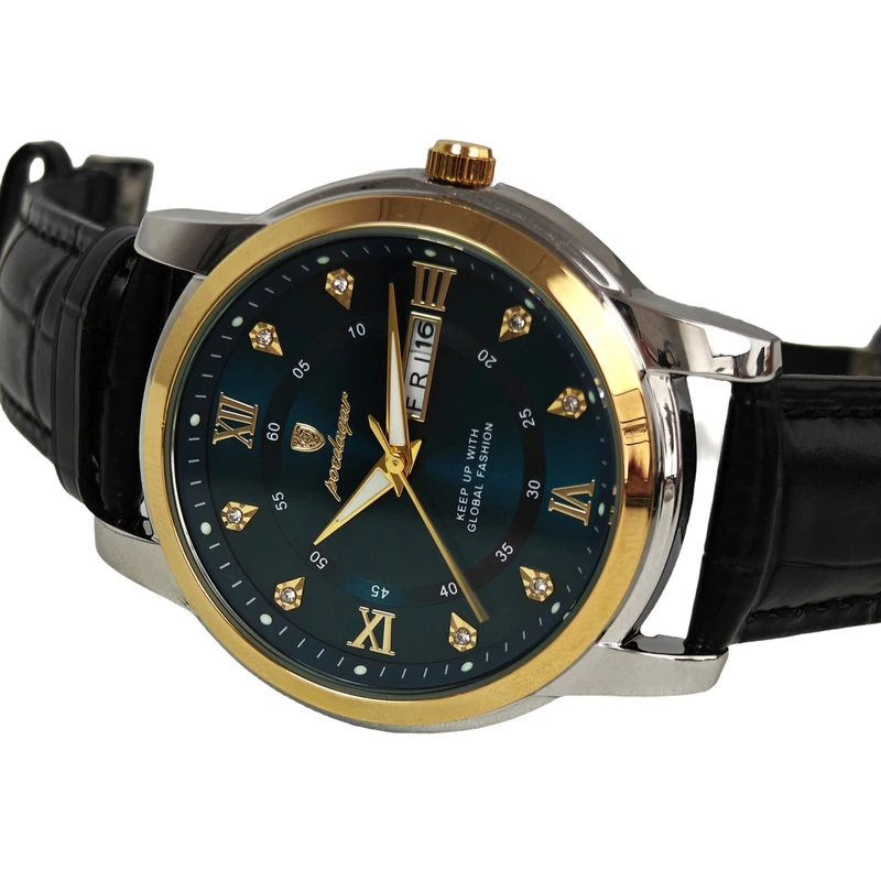 Чоловічий годинник Poedagar Unique Men Leather Deluxe, 2 ремінці