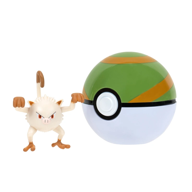 Ігровий набір POKEMON W14 - МАНКІ В ПОКЕБОЛІ (ігрова фігурка, покебол)
