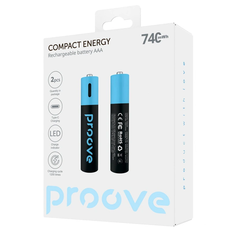 Акумуляторні батарейки Proove Compact Energy AAA 2 pcs black
