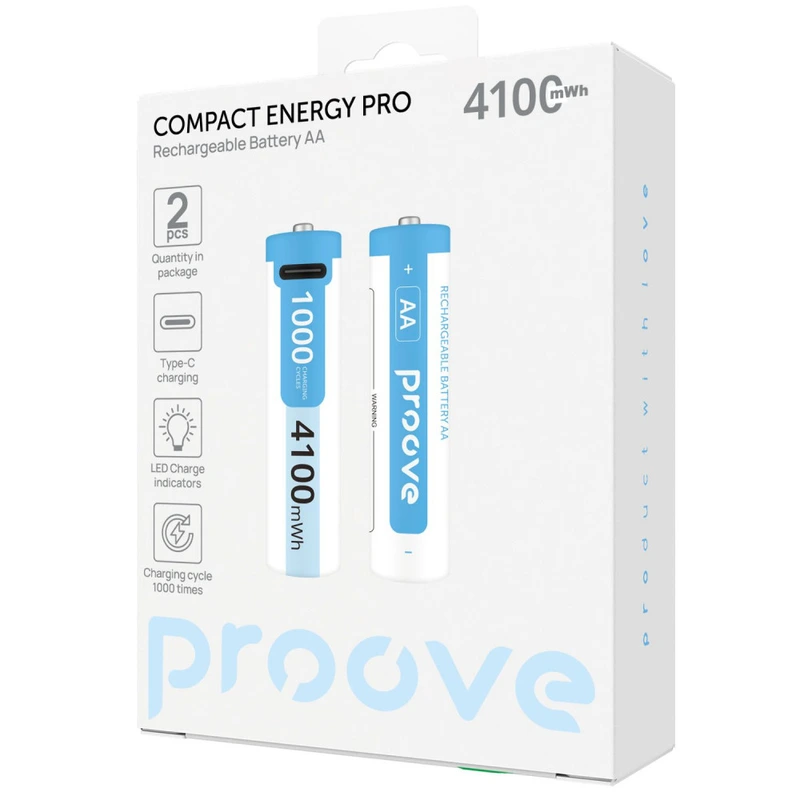 Акумуляторні батарейки Proove Compact Energy Pro AA 2 pcs white