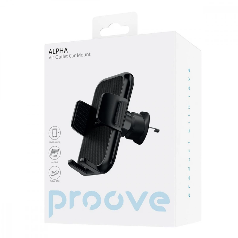 Автомобільний тримач Proove Alpha Air Outlet Car Mount black