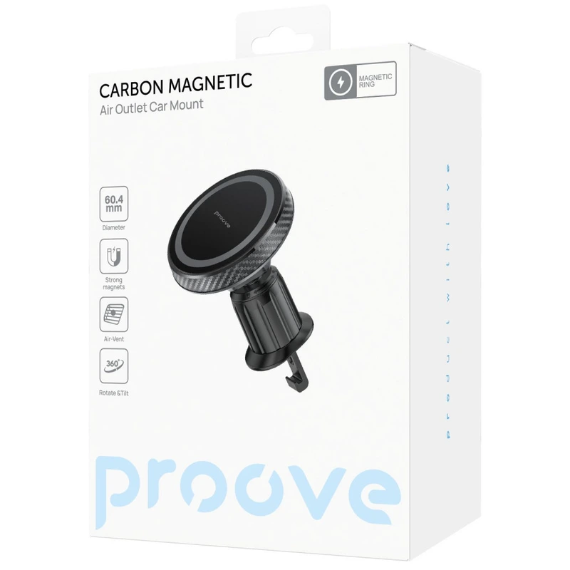 Автомобільний тримач Proove Carbon Magnetic Air Outlet Car Mount black