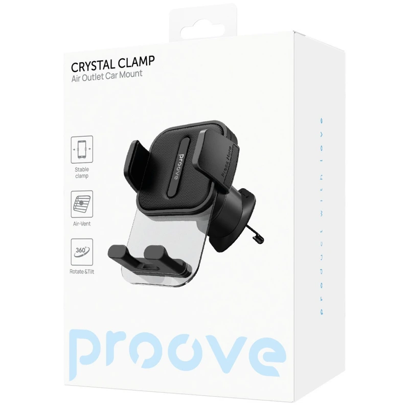 Автомобільний тримач Proove Crystal Clamp Air Outlet Car Mount black