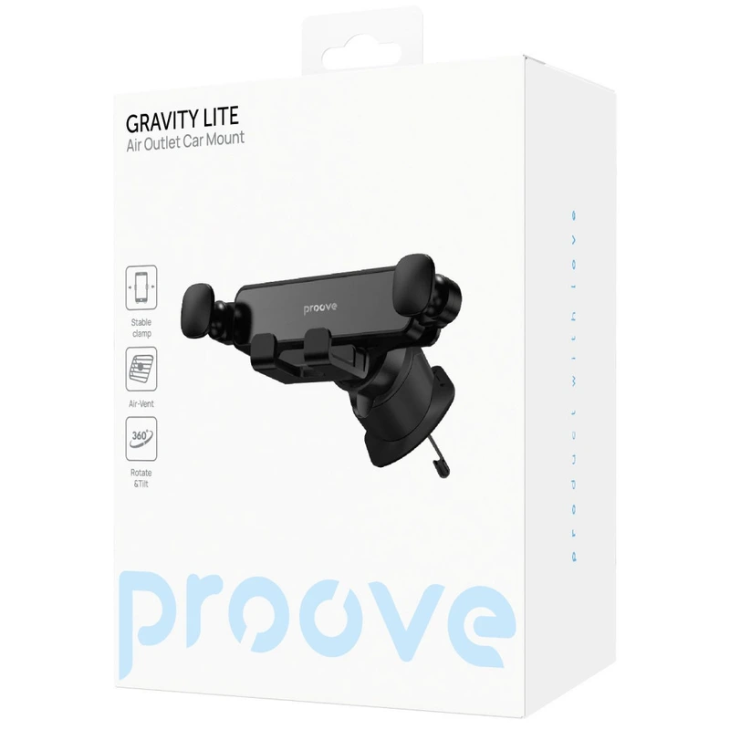 Автомобільний тримач Proove Gravity Lite Air Outlet Car Mount black