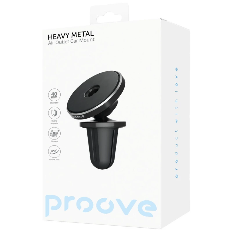 Автомобільний тримач Proove Heavy Metal Air Outlet Car Mount black
