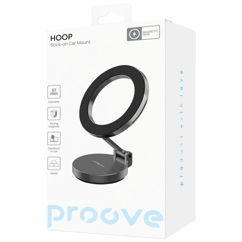 Автомобільний тримач Proove Hoop Stick-on Car Mount black