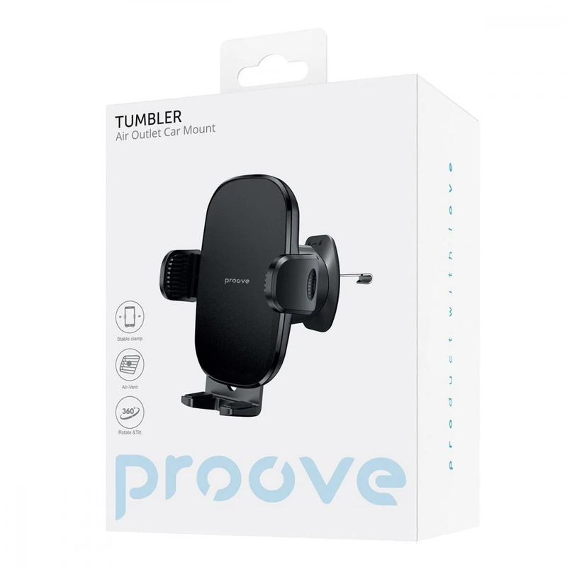 Автомобільний тримач Proove Tumbler Air Outlet Car Mount black