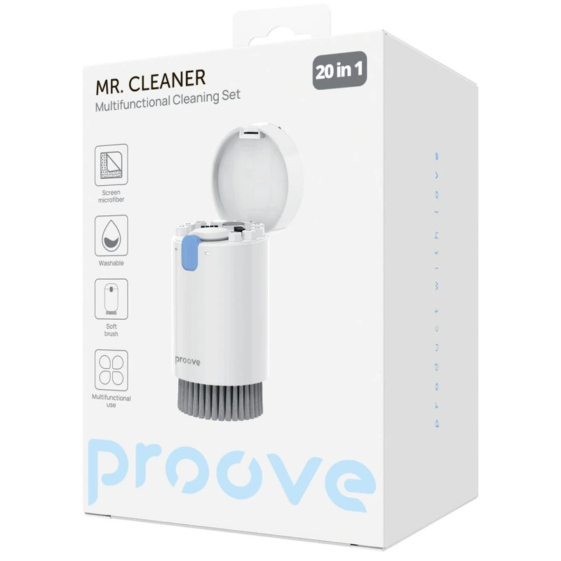 Багатофункціональний набір для чищення Proove Mr. Cleaner 20in1 white