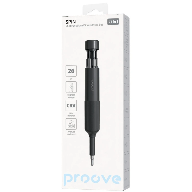 Багатофункціональний набір викруток Proove Spin 27in1 gray