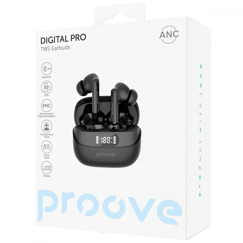 Бездротові навушники Proove Digital Pro TWS with ANC (APP) white