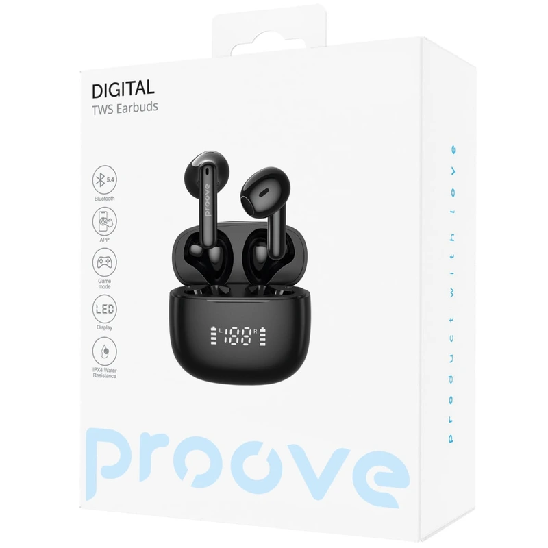 Бездротові навушники Proove Digital TWS (APP) black