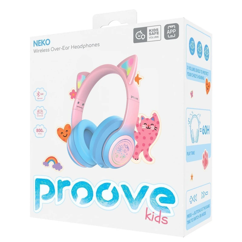 Бездротові навушники Proove Kids Neko (APP) white/pink