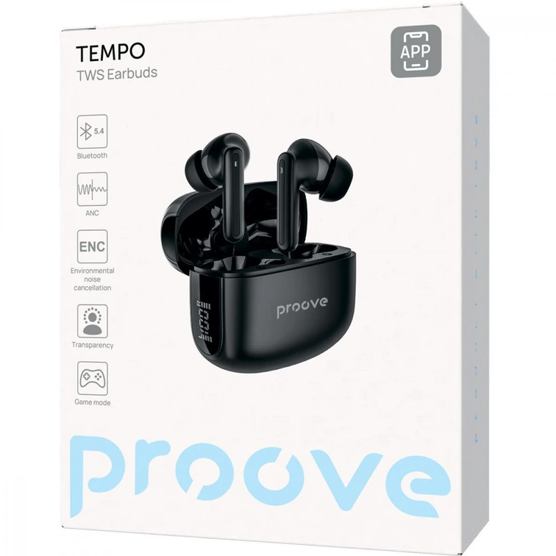 Бездротові навушники Proove Tempo TWS with ANC (APP) white