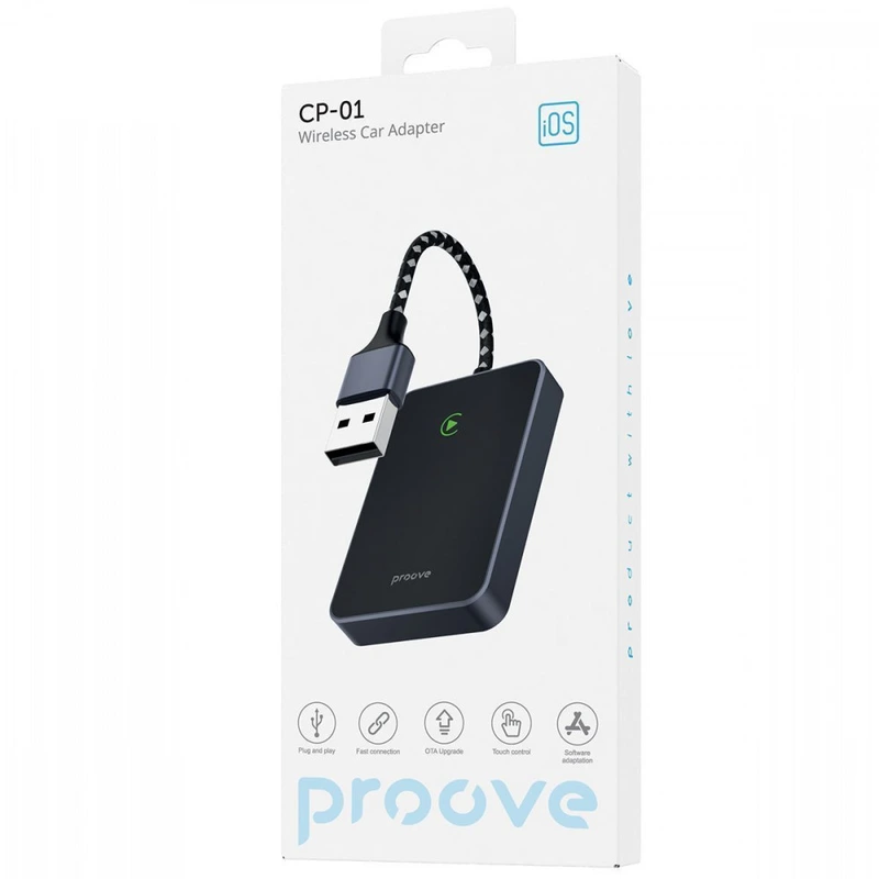 Бездротовий адаптер CarPlay Proove СP-01 Wireless Car Adapter black