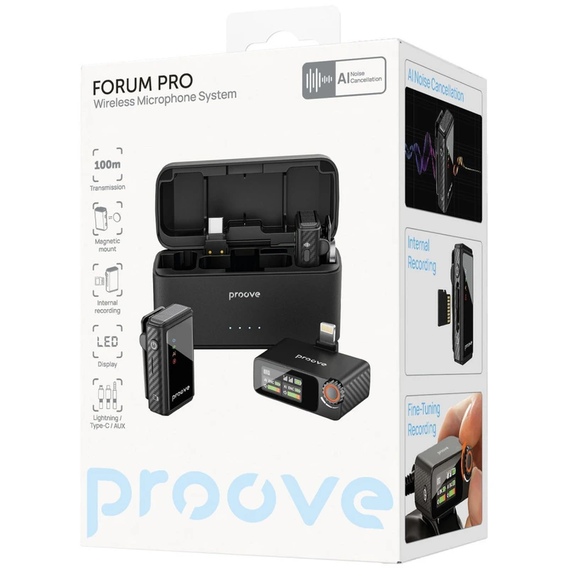 Бездротовий петличний мікрофон Proove Forum Pro black