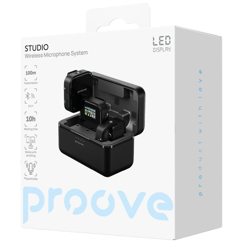 Бездротовий петличний мікрофон Proove Studio black