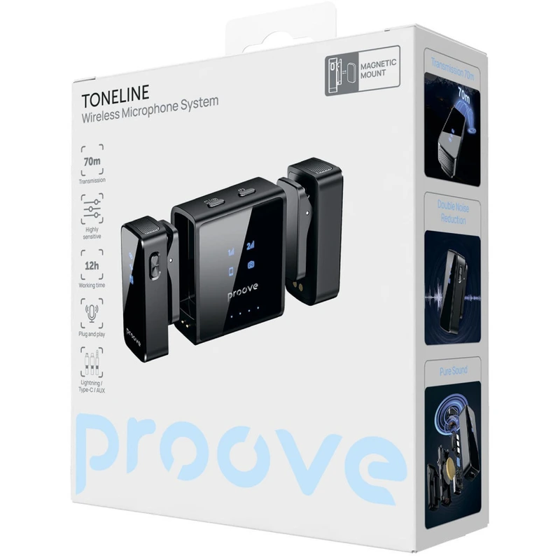 Бездротовий петличний мікрофон Proove ToneLine black