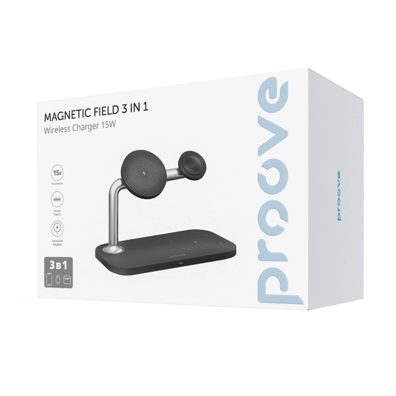 Бездротовий ЗП Proove Magnetic Field 3 in 1 black