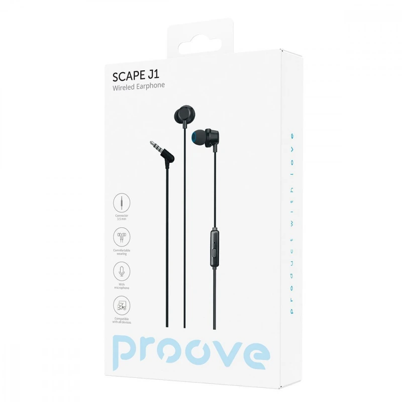 Дротові навушники Proove Scape J1 (3.5mm) black