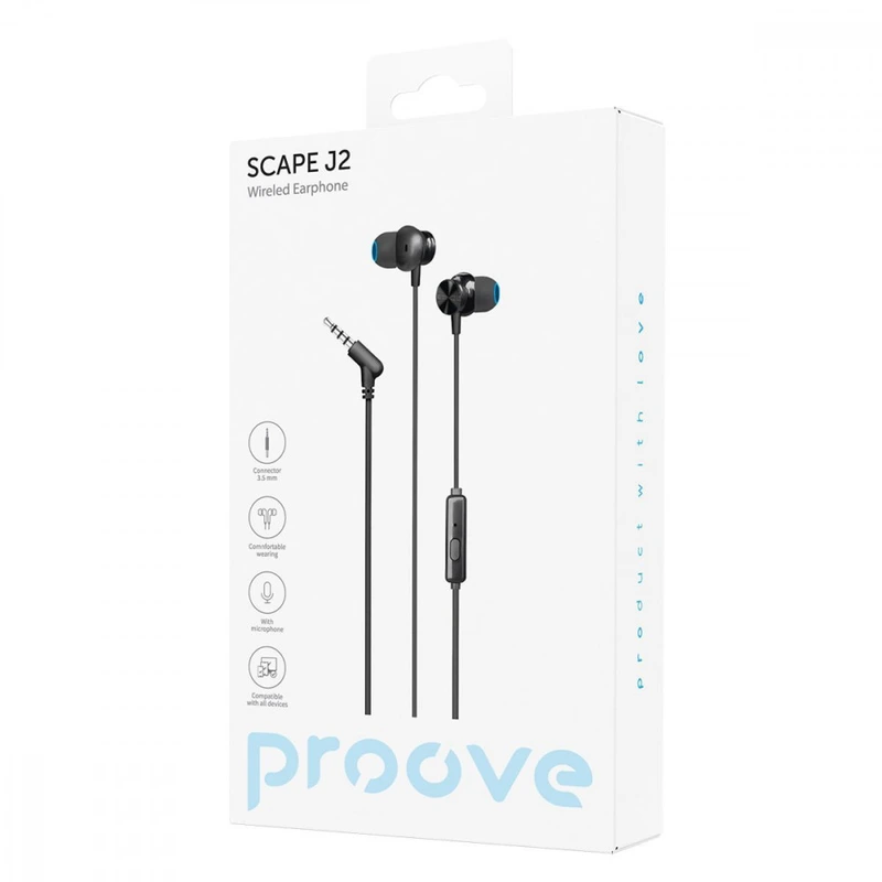 Дротові навушники Proove Scape J2 (3.5mm) black