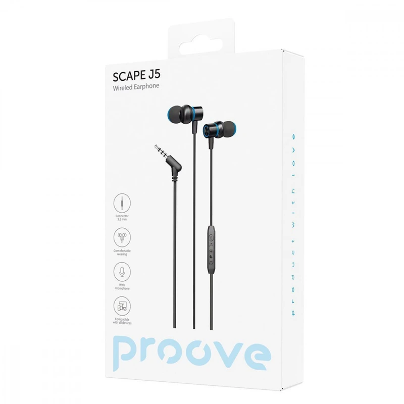 Дротові навушники Proove Scape J5 (3.5mm) black
