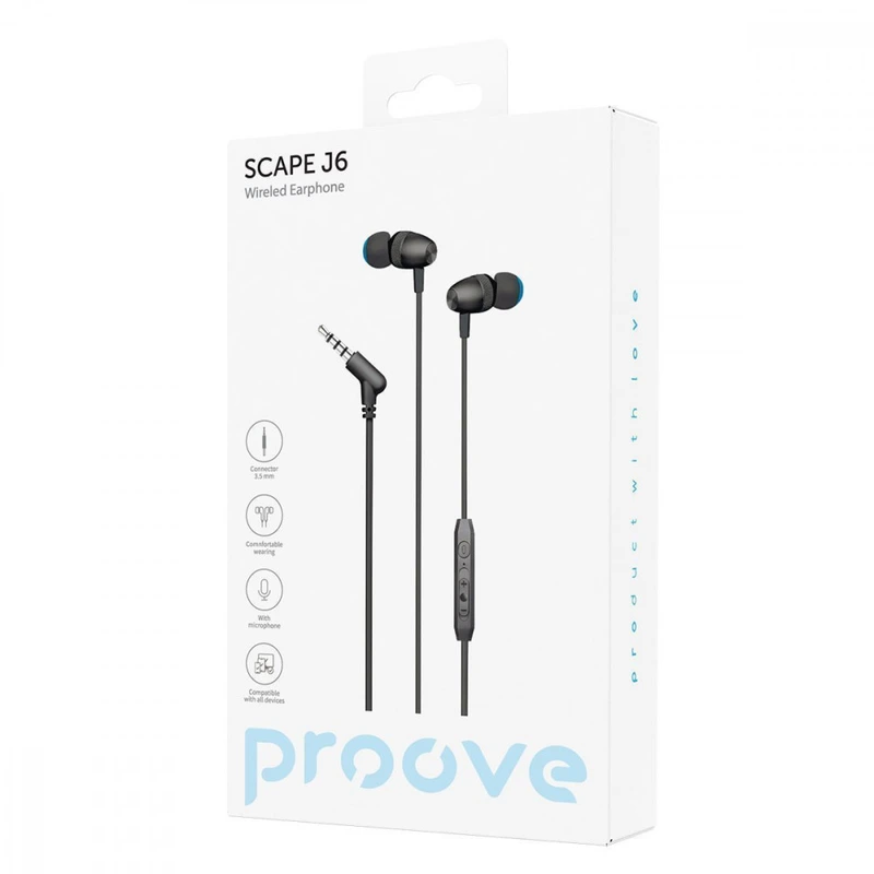 Дротові навушники Proove Scape J6 (3.5mm) black