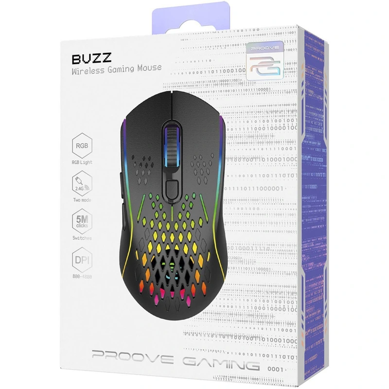 Бездротова ігрова миша Proove Gaming Buzz white