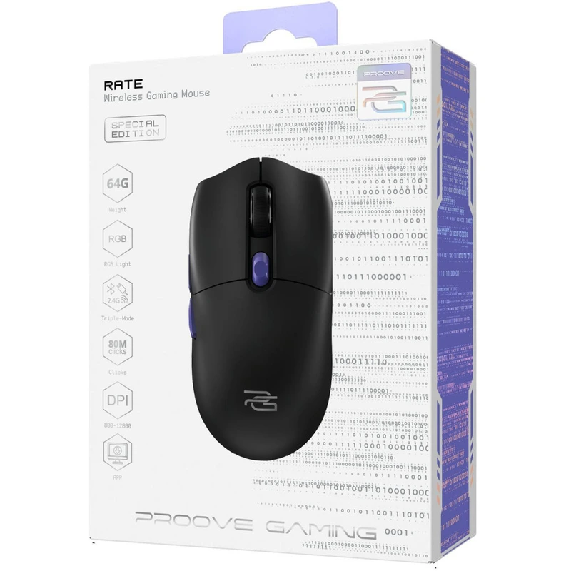 Бездротова ігрова миша Proove Gaming Rate Special Edition black/purple