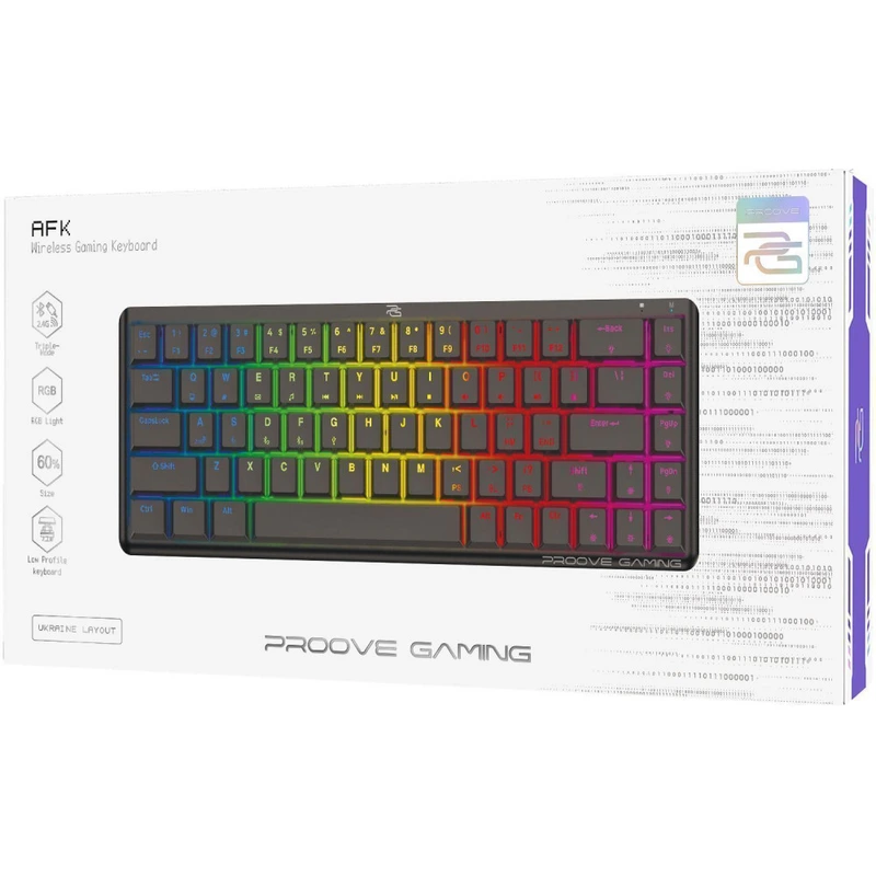 Бездротова клавіатура Proove Gaming AFK (Ukraine Layout) white