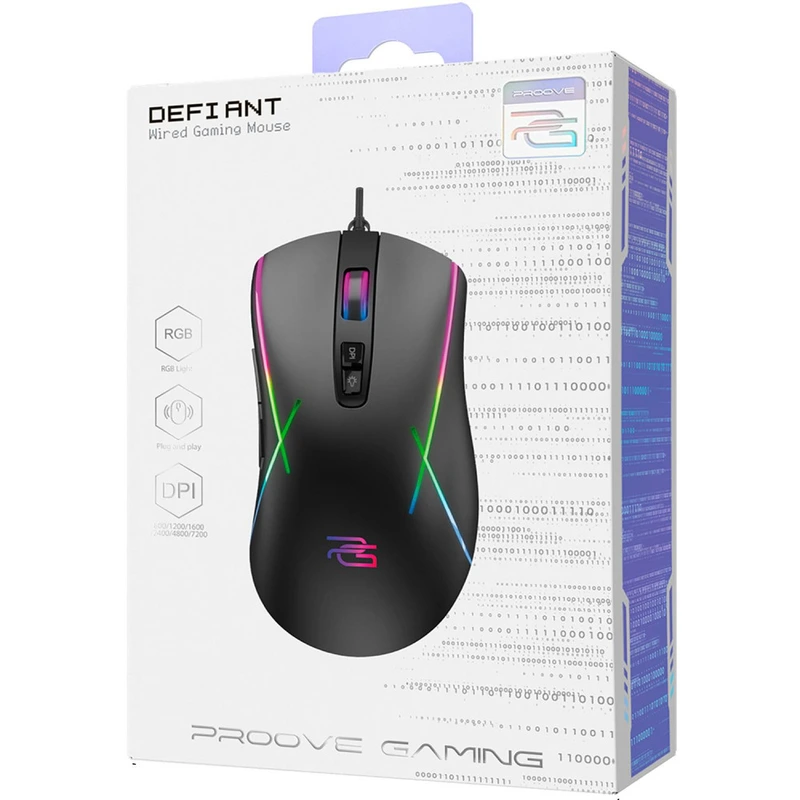 Дротова ігрова миша Proove Gaming Defiant white