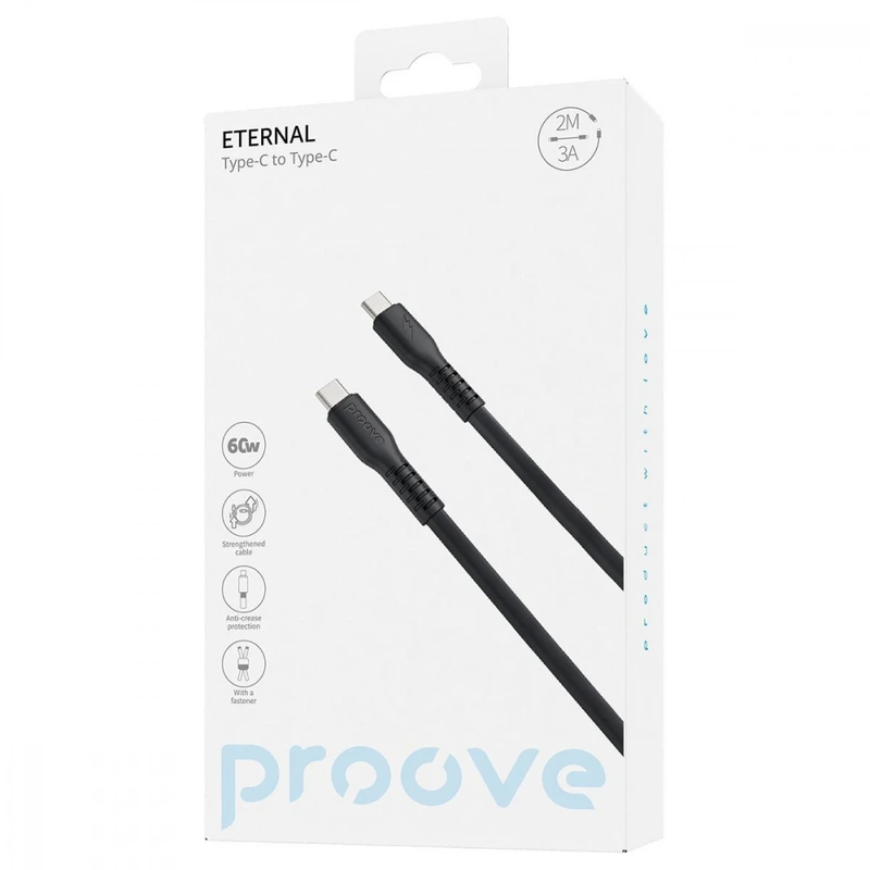 Кабель Proove Eternal Type-C to Type-C 60W (2m) light blue
