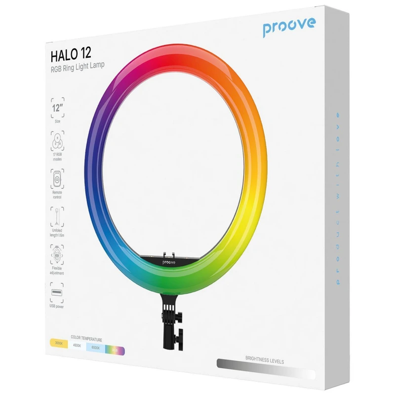 Кільцева світлодіодна RGB лампа Proove Halo (12inch) white