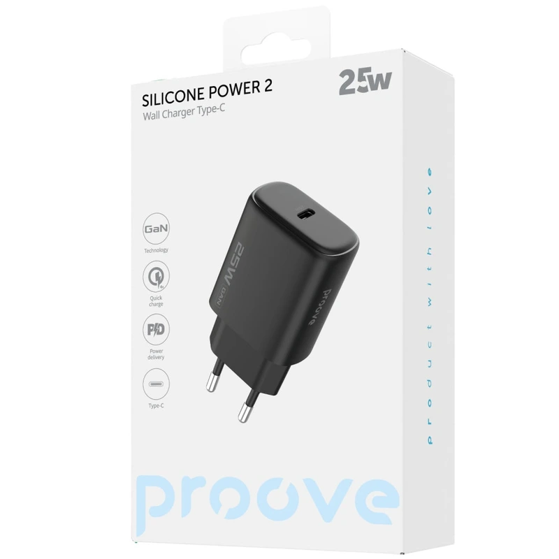 МЗП Proove Silicone Power 2 25W (Type-C) black