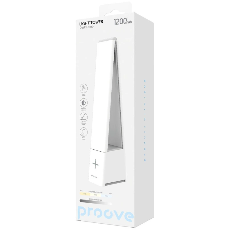Настільна лампа Proove Light Tower 1200 mAh white