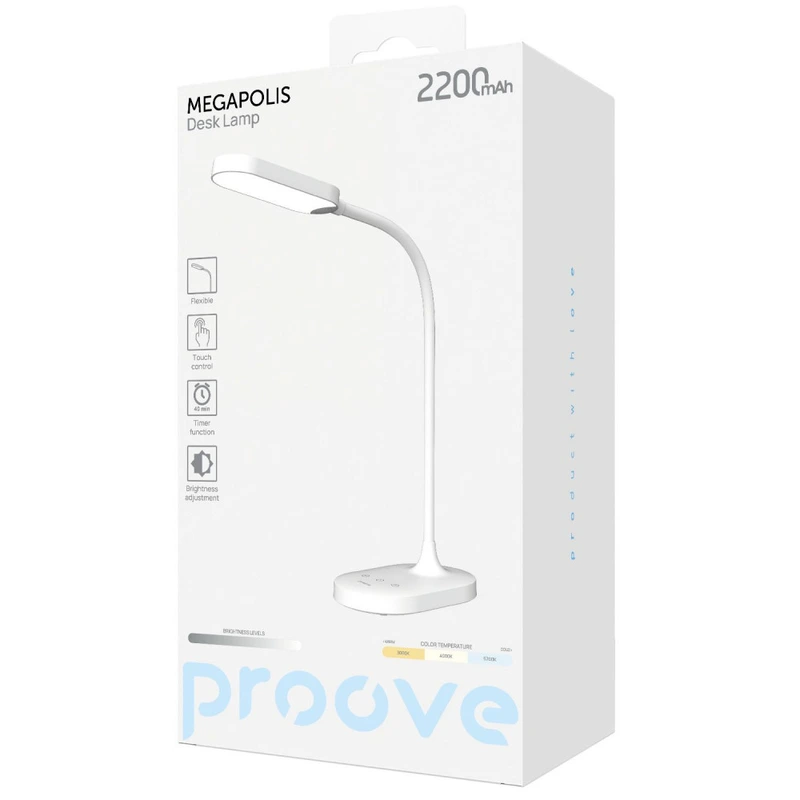 Настільна лампа Proove Megapolis 2200 mAh white