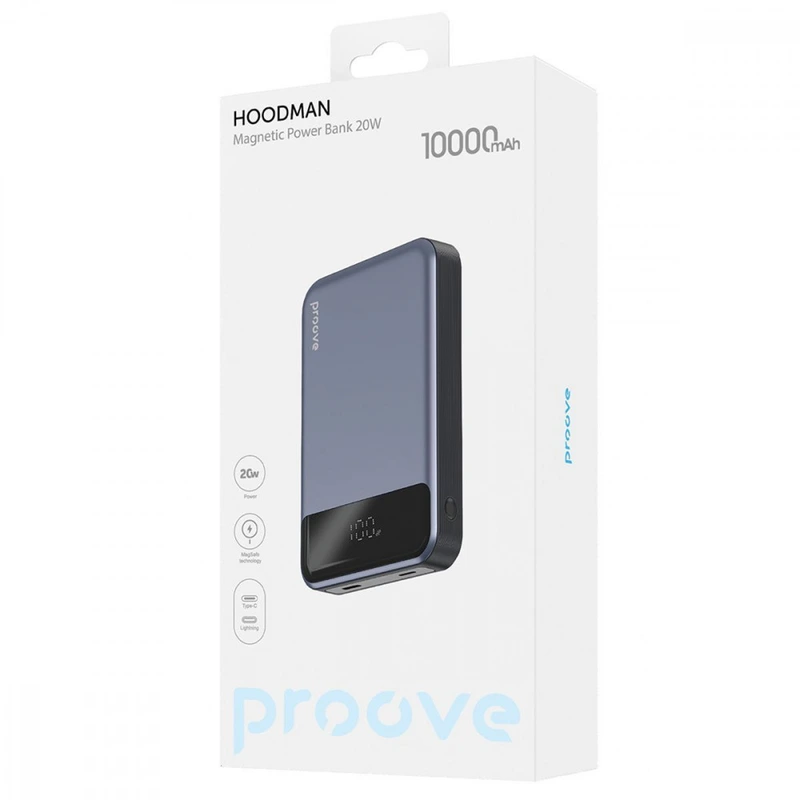 Портативна Батарея Proove Hoodman Magnetic 20W 10000mAh black