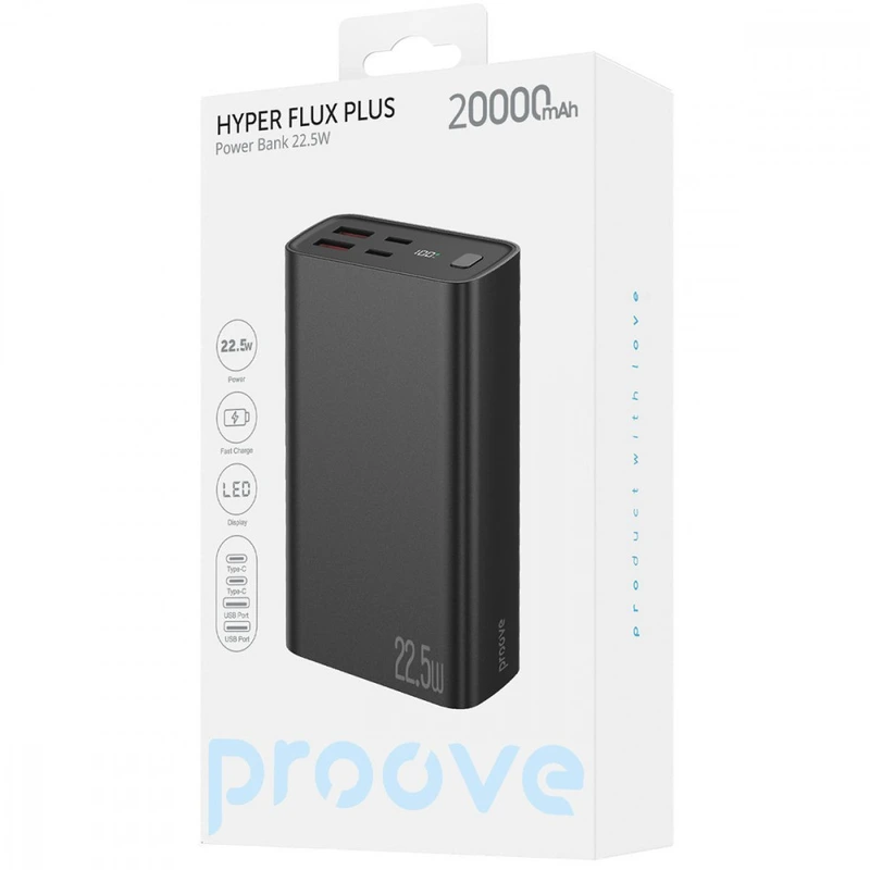 Портативна Батарея Proove Hyper Flux Plus 22.5W 20000mAh white