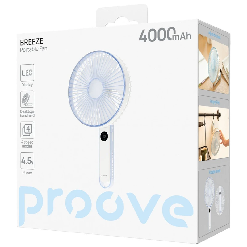 Портативний вентилятор Proove Breeze white