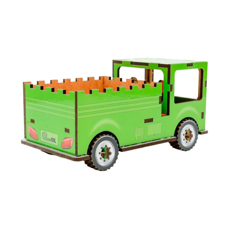 Дитячий дерев'яний 3D конструктор "Вантажівка" Puz-00929, 37 деталей