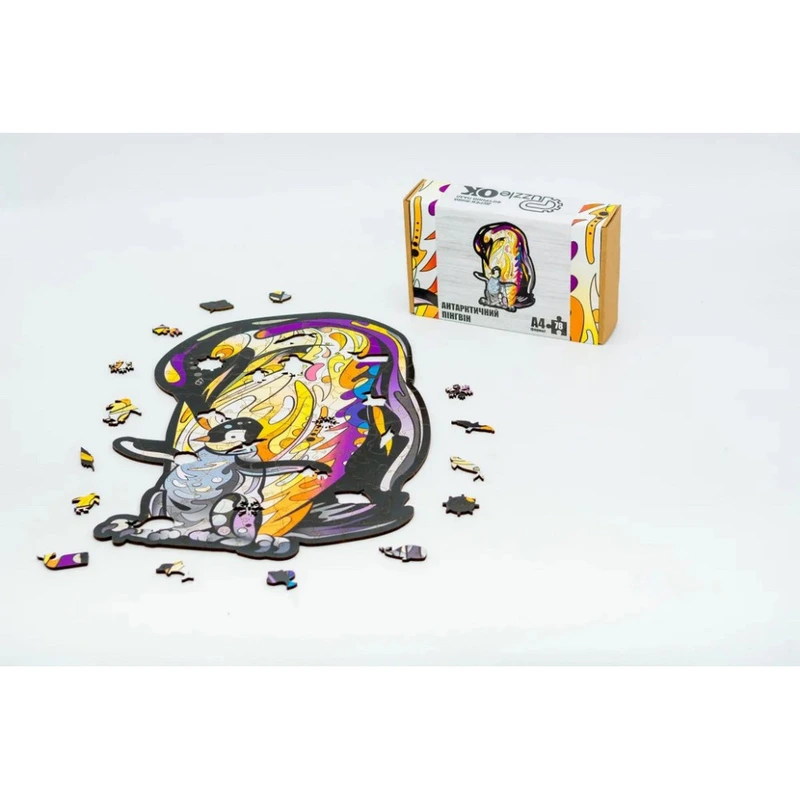 Фігурний дерев'яний пазл A4 Антарктичний пінгвін PuzA4-00756, 78 деталей