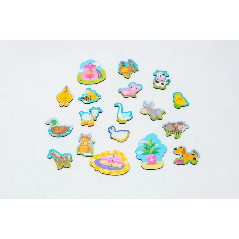 Дерев'яний магнітний пазл "Тваринки" Puz-22930, 35 елементів