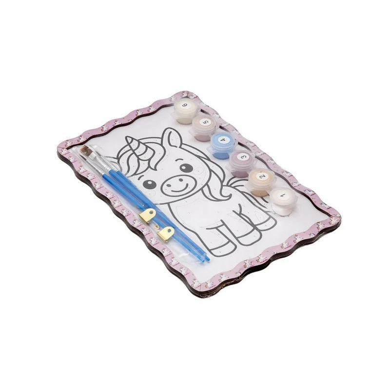 Дитячий набір для розпису по дереву "Єдиноріг" Puz-22981 формат А5