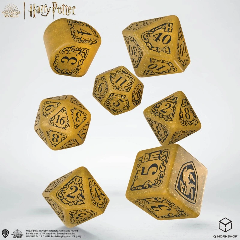 Набір кубиків Harry Potter. Hufflepuff Modern Dice Set - Yellow (7)