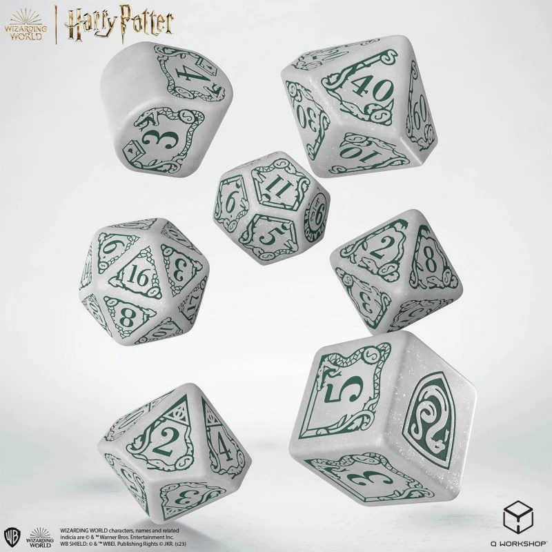 Набір кубиків Harry Potter. Slytherin Modern Dice Set - White (7)