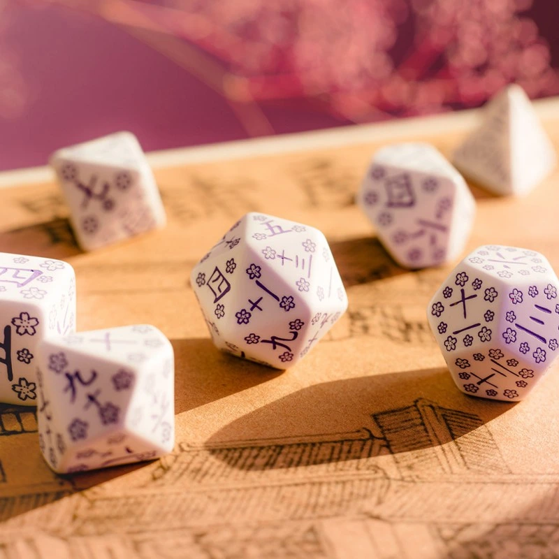 Набір кубиків Japanese Dice Set: Blue Star Lotus (7)