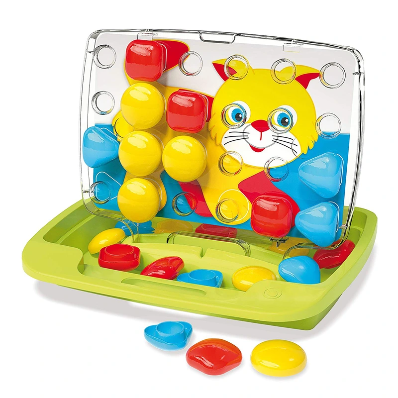 Набір - ДЛЯ ЗАНЯТЬ МОЗАЇКОЮ (великі фішки (46 мм, 30 шт.) + дошка-кейс)