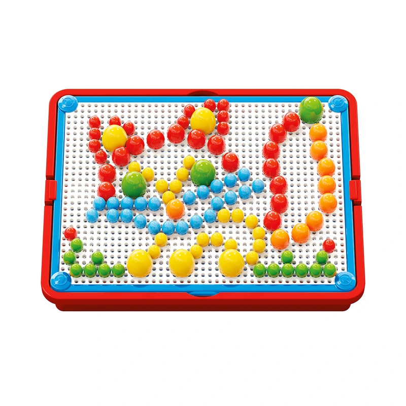 Набір - ДЛЯ ЗАНЯТЬ МОЗАЇКОЮ (10-15-20 мм фішки (160 шт.) + дошка 22х16, переносний)