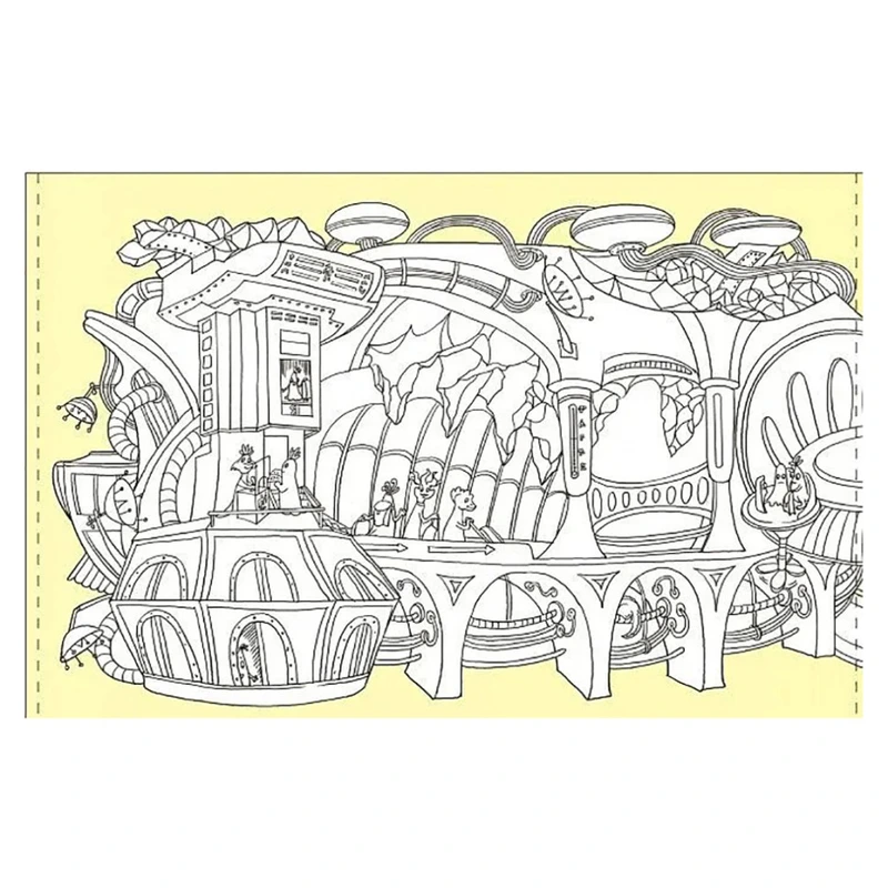 Дитяча розмальовка "Довжеле-е-е-езна подорож: Під землею" 784001, довжина 4,5 метра