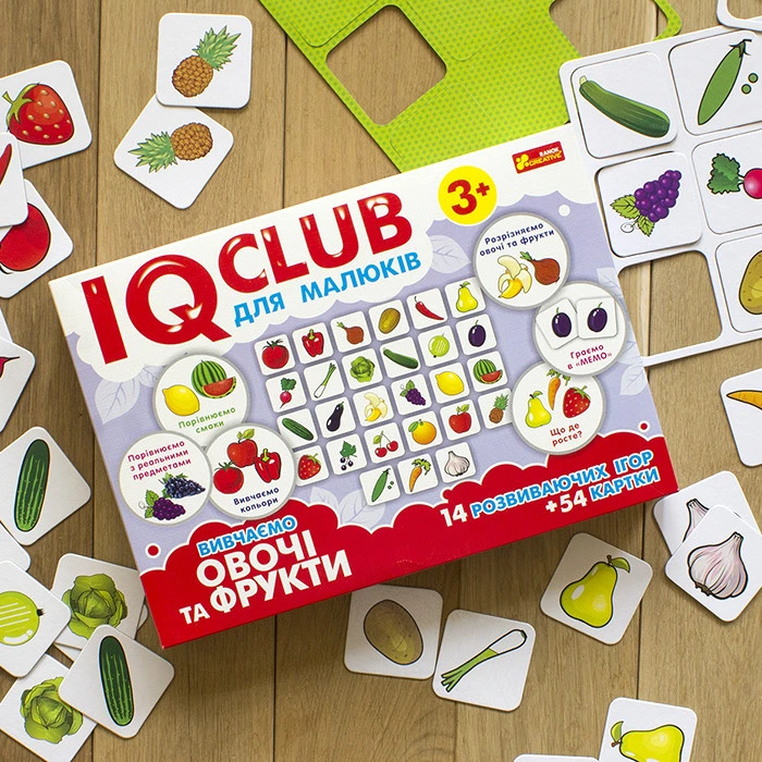 Навчальні пазли. Вивчаємо овочі і фрукти. Iq-club для малюків (у) 13203004 — фото 3